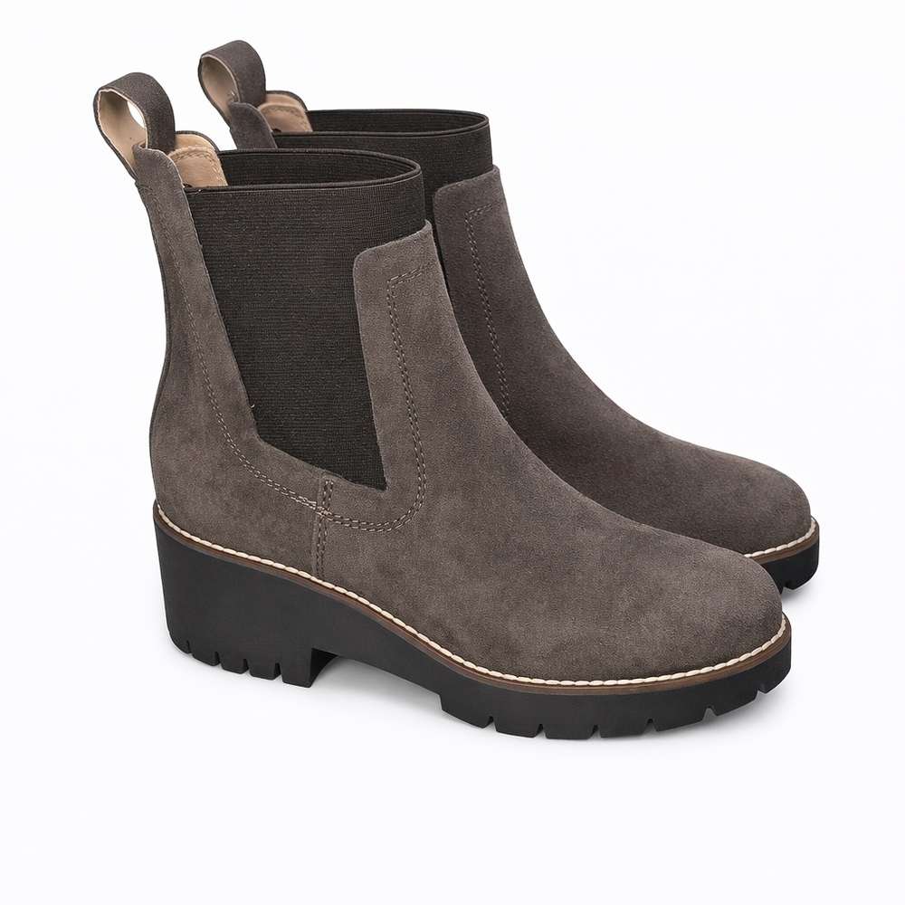 Aqua College Womens Demi Leather Waterproof Chelsea Booties Size 5.5
